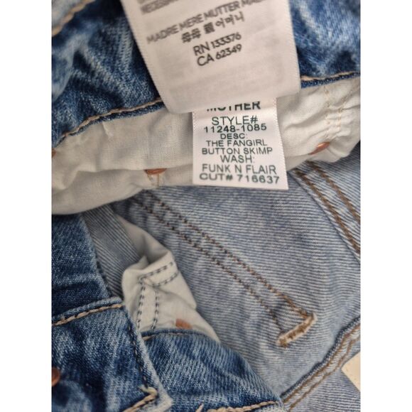 Mother Women's The Fan Girl Button Skimp Funk ‘N Flair Jeans Size 25 - Picture 5 of 8